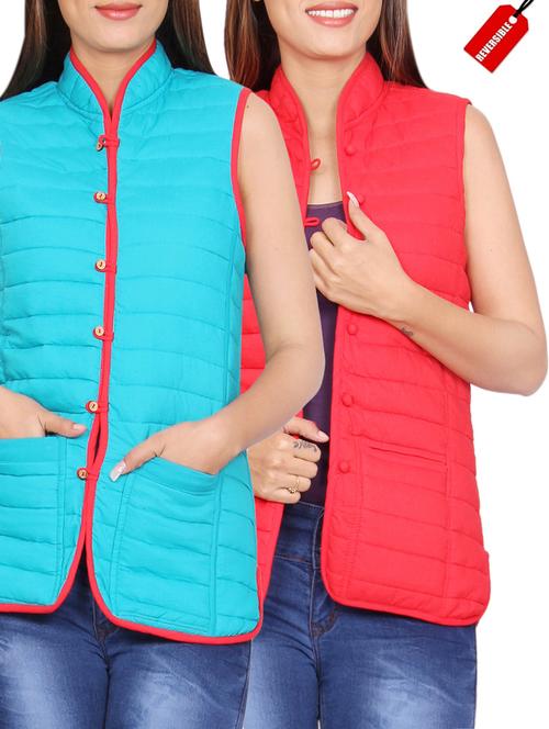 multicolored cotton reversible jacket - 14384128 - Very Small Image - 1