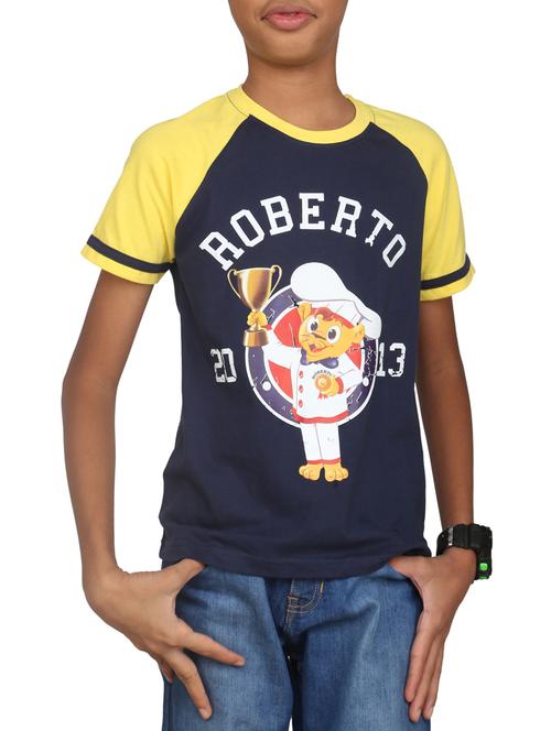 navy blue cotton tshirt - 14387545 - Very Small Image - 1