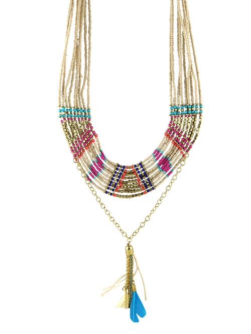 multi colored metal  necklace - 14387885 - Very Small Image - 1