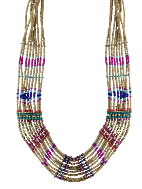 multi colored metal  necklace - 14387893 - Very Small Image - 1