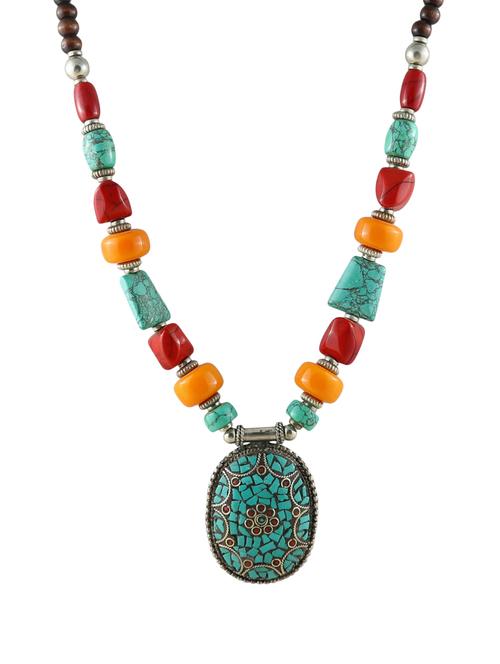 multi colored metal necklace - 14387920 - Very Small Image - 1