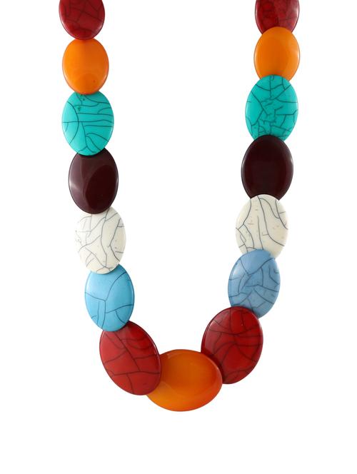 multi colored metal long necklace - 14387926 - Very Small Image - 1