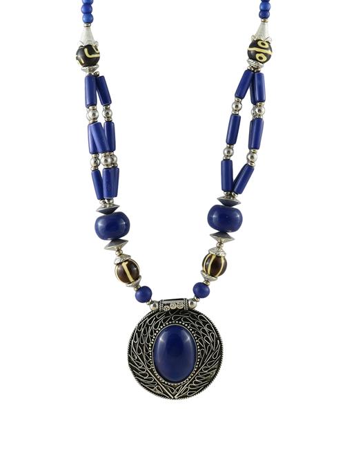 blue metal long necklace - 14387930 - Very Small Image - 1