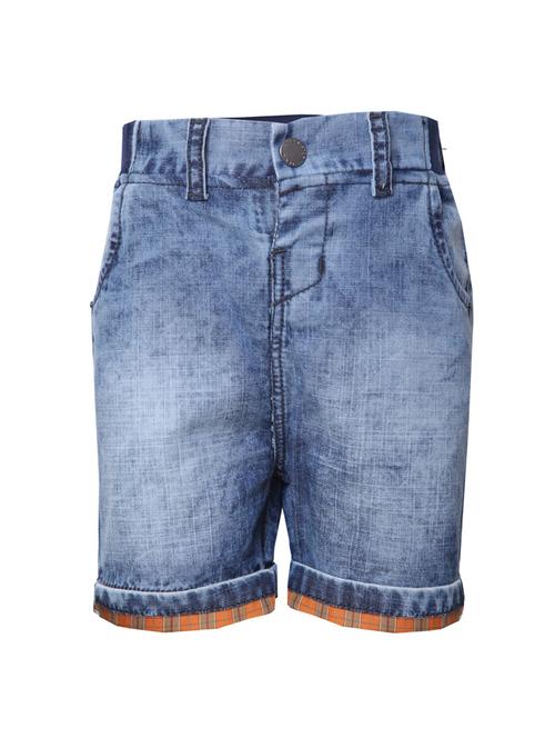 light blue denim shorts & three fourth - 14389539 - Very Small Image - 1