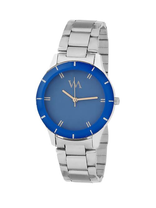 Watch Me Silver Metal Blue Dial Watch For Women Wmal-147 - 14393459 - Very Small Image - 1