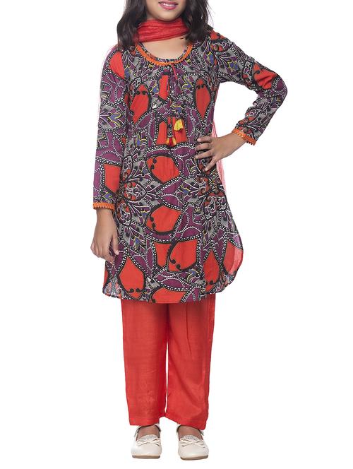 purple cotton suit set - 14394182 - Very Small Image - 1