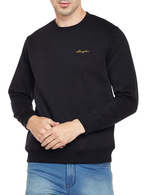 black polyester sweatshirt - 14395543 - Very Small Image - 1