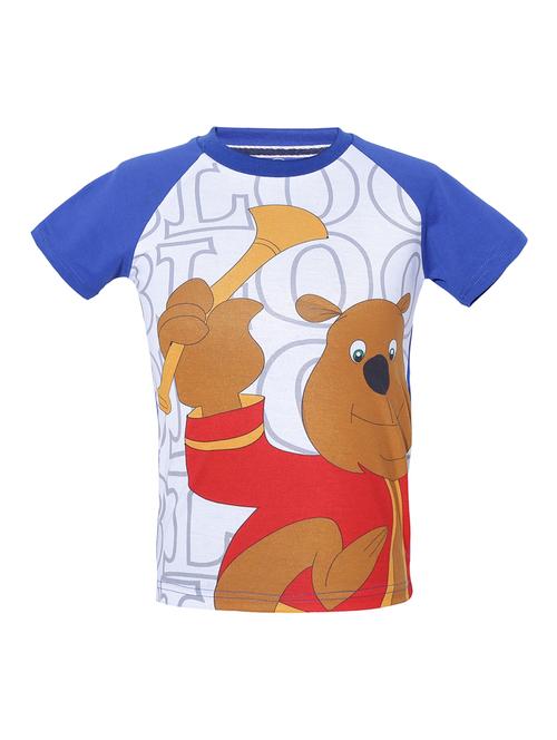 light blue cotton blend tshirt - 14395822 - Very Small Image - 1