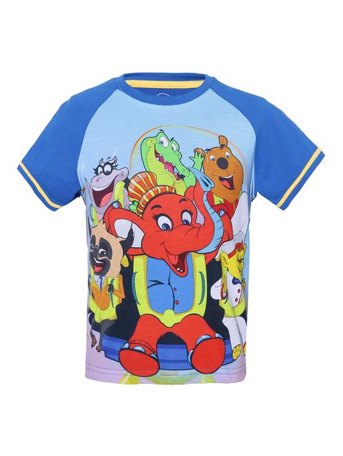 light blue cotton blend tshirt - 14395840 - Very Small Image - 1