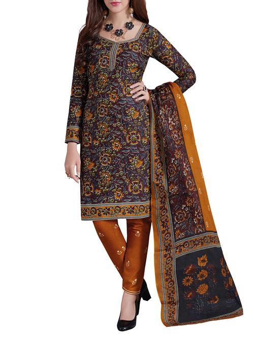 multicolored printed dress material - 14395880 - Very Small Image - 1