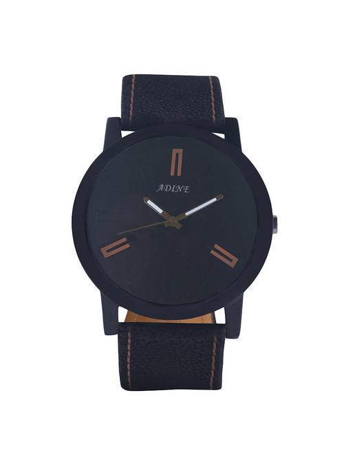 adine casual black analog watch for men - 14397333 - Very Small Image - 1