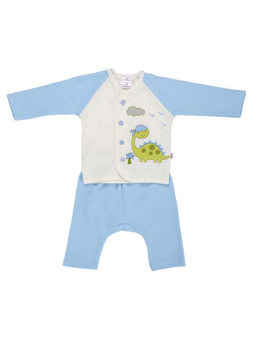 blue cotton pyjama set nightwear - 14397391 - Very Small Image - 1