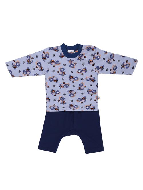 blue cotton pyjama set nightwear - 14397404 - Very Small Image - 1
