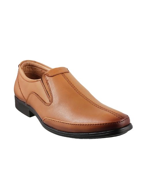 Tan Leather Formal Slip On - 14397732 - Very Small Image - 1