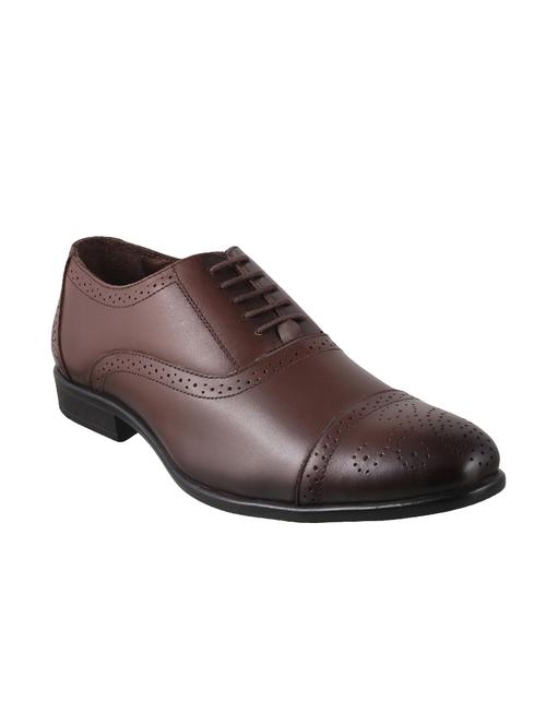 brown leather lace-up oxford - 14397739 - Very Small Image - 1