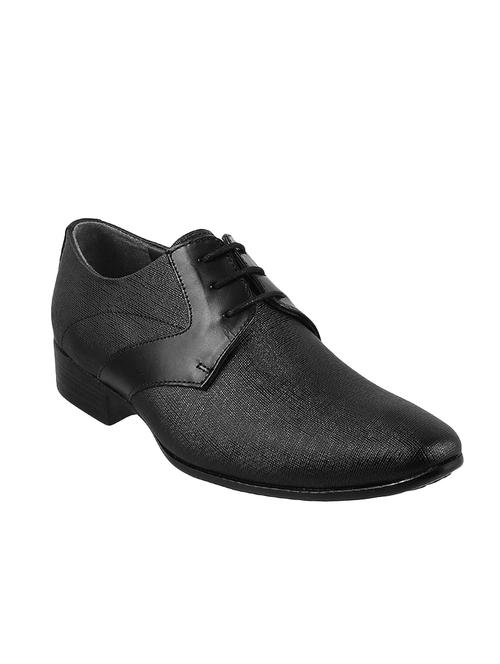 black leatherette lace-up derby - 14397744 - Very Small Image - 1