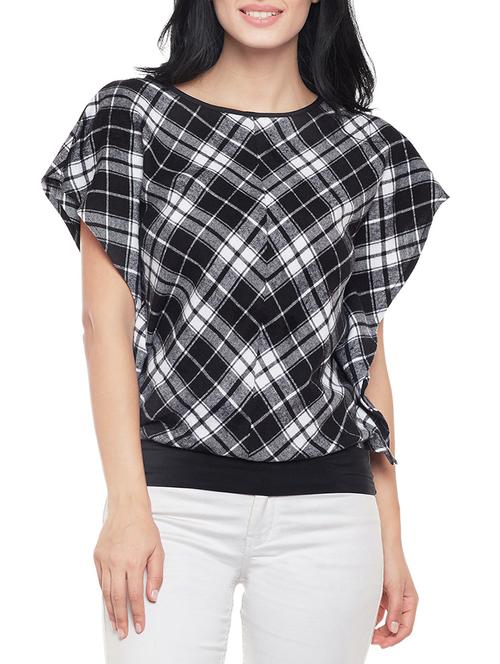 checked elasticated waist top - 14398484 - Very Small Image - 1