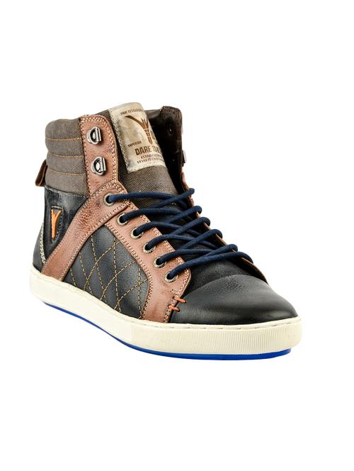 black leather lace up sneakers - 14402500 - Very Small Image - 1