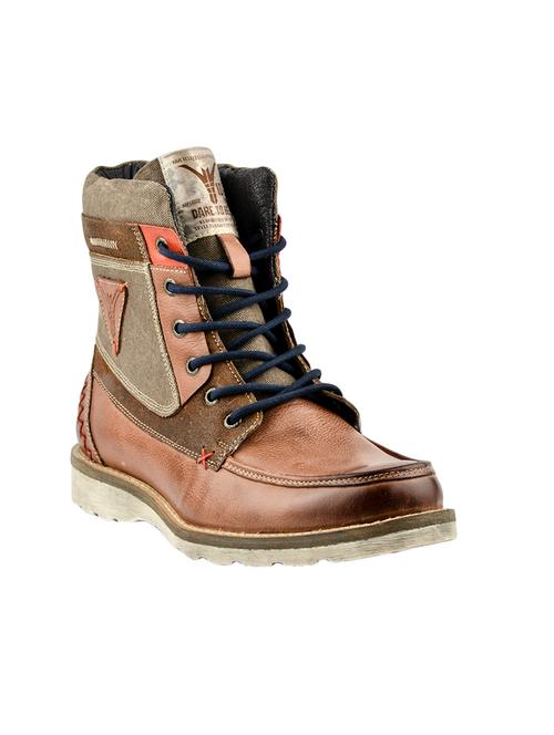 Brown Leather High Ankle Boots - 14402513 - Very Small Image - 1