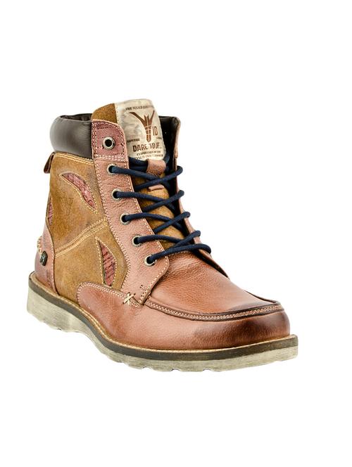 brown leather high ankle boots - 14402520 - Very Small Image - 1
