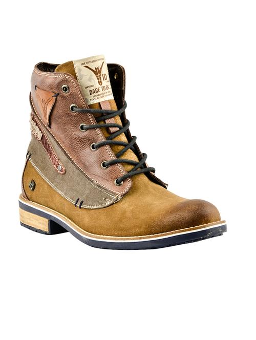 brown leather high ankle boots - 14402535 - Very Small Image - 1