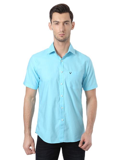 blue cotton casual shirt - 14403697 - Very Small Image - 1