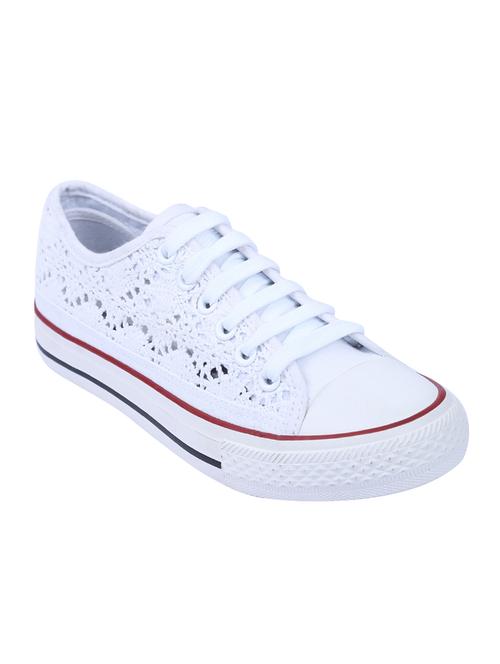 white  lace-up  sneaker - 14404633 - Very Small Image - 1