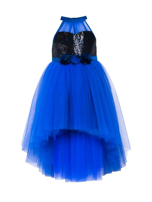 blue net party gown - 14407403 - Very Small Image - 1