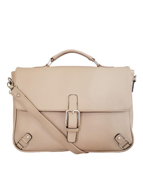 beige leatherette  regular sling bag - 14408048 - Very Small Image - 1