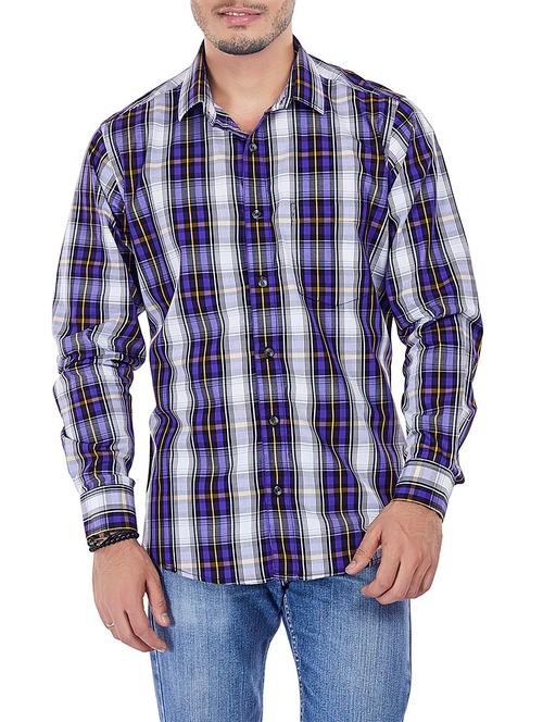 purple cotton casual shirt - 14408066 - Very Small Image - 1