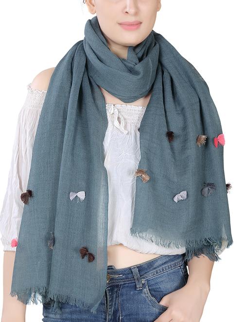 grey wool stole - 14410531 - Very Small Image - 1