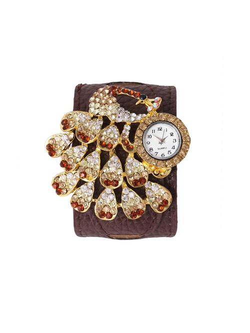 skylofts gold plated floral bracelet watch women - 14411868 - Very Small Image - 1
