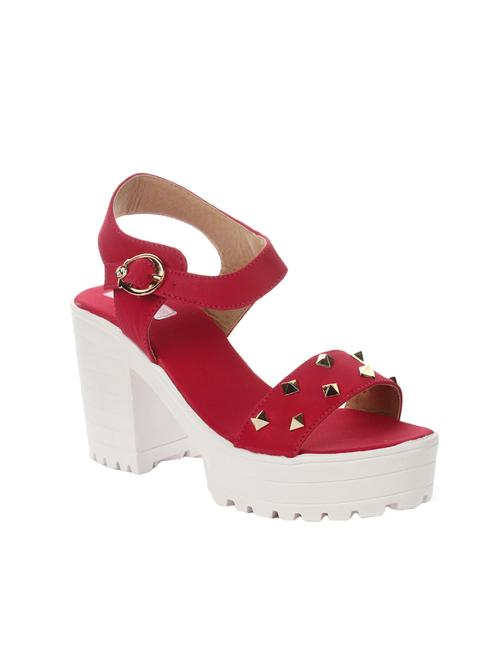 maroon ankle strap sandal - 14411938 - Very Small Image - 1