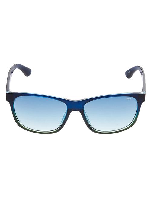 idee gradient square men's sunglasses - (ids2075c3sg|57|blue gradient and green lens) - 14412292 - Very Small Image - 1