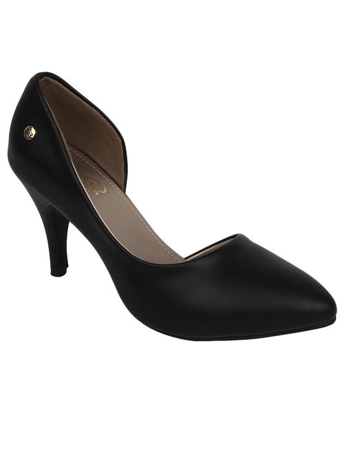 black faux leather slip on pumps - 14412674 - Very Small Image - 1