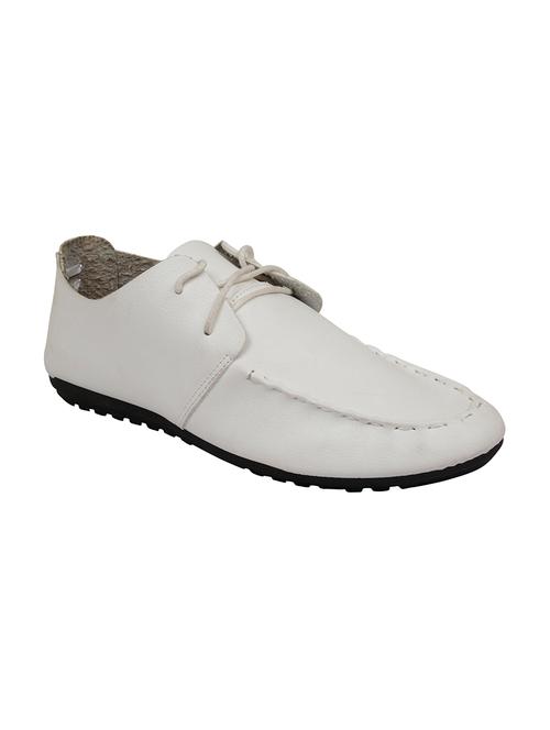 white leatherette lace up shoe - 14413004 - Very Small Image - 1