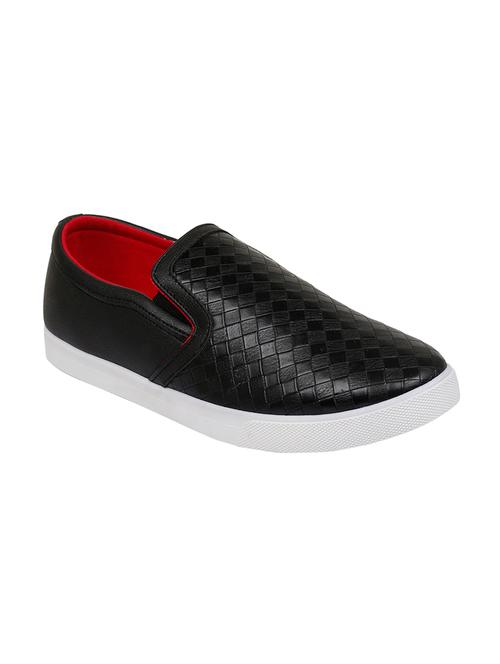 black leatherette casual slipon - 14413006 - Very Small Image - 1