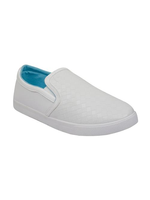 white leatherette casual slipon - 14413007 - Very Small Image - 1