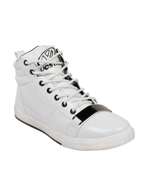 white patent leather lace up sneaker - 14413015 - Very Small Image - 1