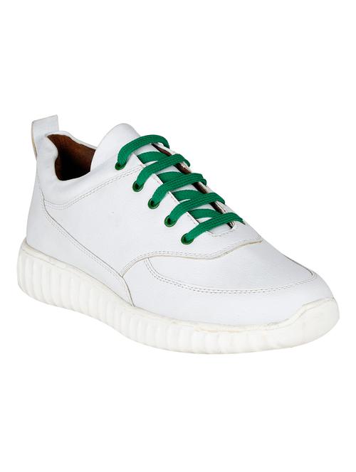 white leatherette lace up shoe - 14415627 - Very Small Image - 1