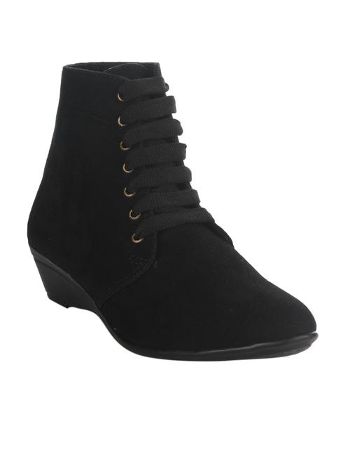 Black Suede Ankle Boot - 14416310 - Very Small Image - 1