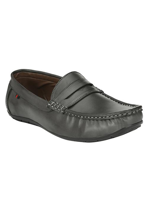 grey leatherette slip on loafer - 14418082 - Very Small Image - 1