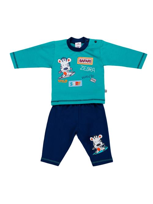 green cotton pyjama set nightwear - 14418257 - Very Small Image - 1