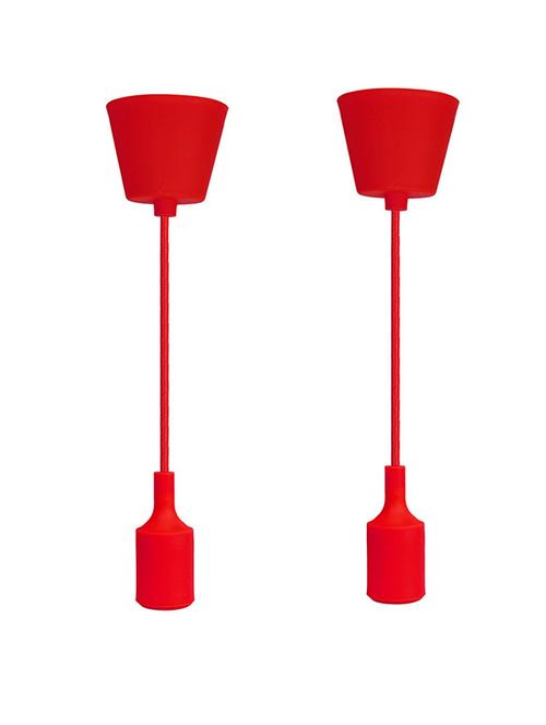 pack of 2 vintage edison tungsten decorative filament bulb e27 holder ceiling lamp - 14418258 - Very Small Image - 1