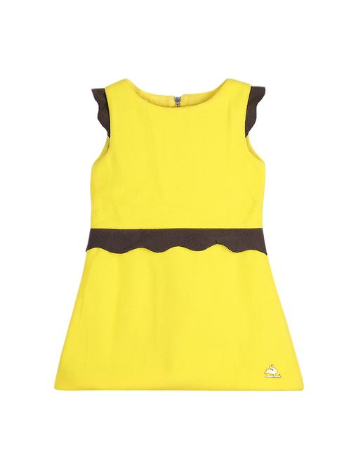 yellow polyester frock - 14418767 - Very Small Image - 1