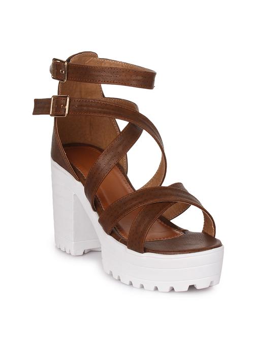 brown ankle strap sandal - 14420947 - Very Small Image - 1