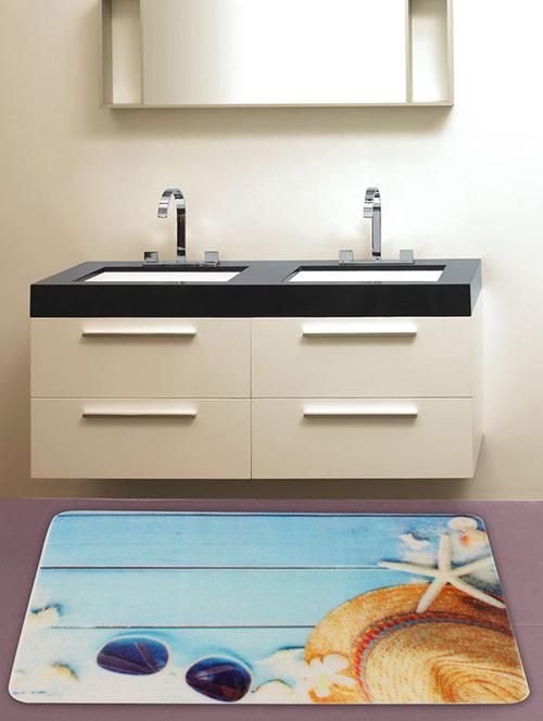 cortina microfiber bathroom non-slip printed mats - 14421080 - Very Small Image - 1