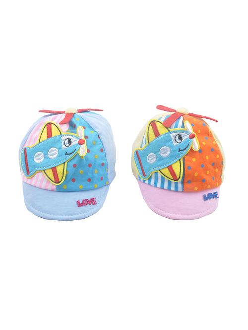 multi colored cotton cap (set of 2) - 14421458 - Very Small Image - 1