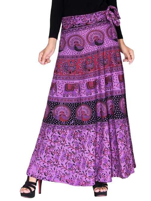 purple cotton skirt - 14421674 - Very Small Image - 1