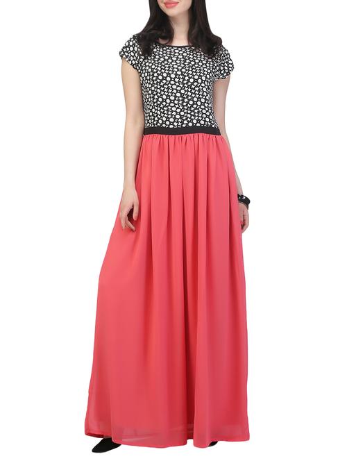 pink crepe maxi dress - 14422002 - Very Small Image - 1